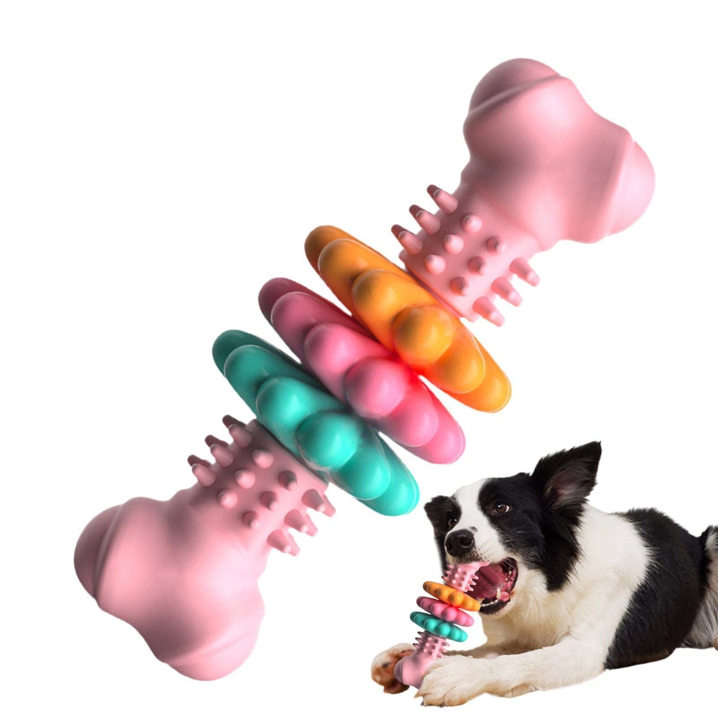 Juguete masticable para perros, tipo hueso para perros, juguetes de Limpieza de dientes, indestructible, TPR, hueso para masticar, resistente a mordeduras, juguetes para la dentición, productos para mascotas