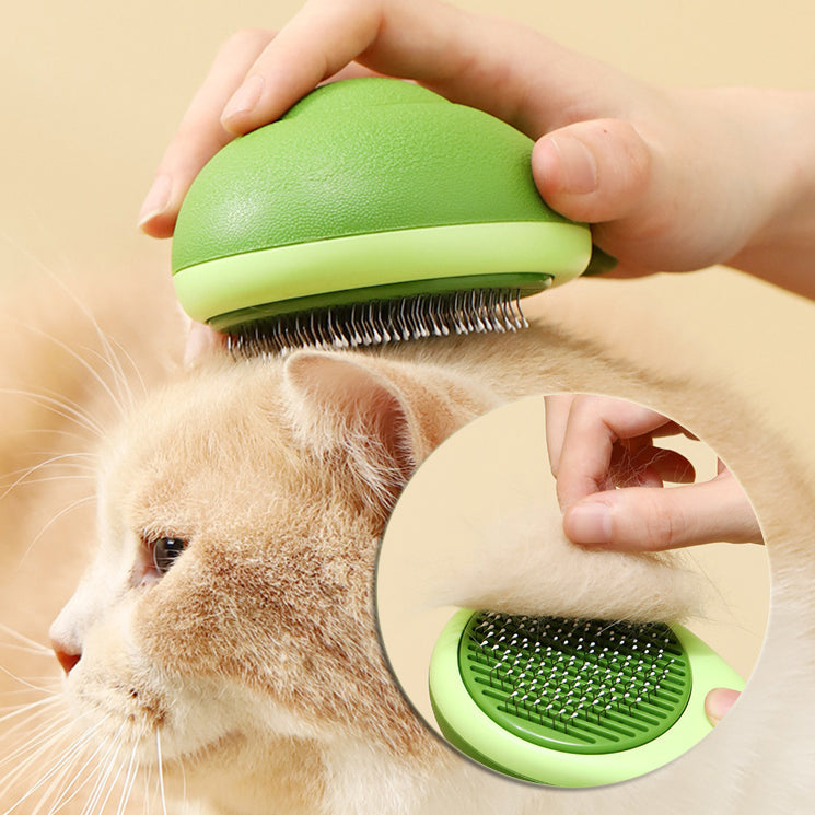 Cepillo para gatos, removedor de pelo, limpieza con forma de aguacate, herramienta de aseo para perros, peines para mascotas, cepillo, aguja de acero inoxidable, cuidado de limpieza para mascotas