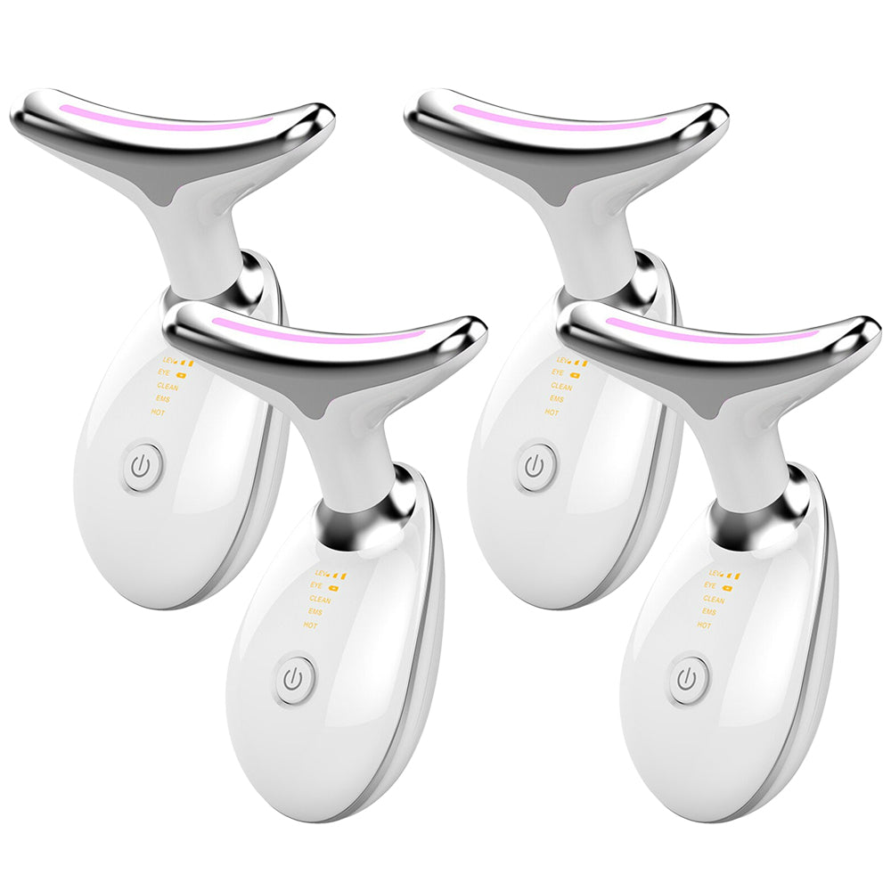 EMS-masajeador térmico para estiramiento y estiramiento del cuello, eliminador de arrugas por microcorriente eléctrica, dispositivo de belleza facial con fotones LED para mujer