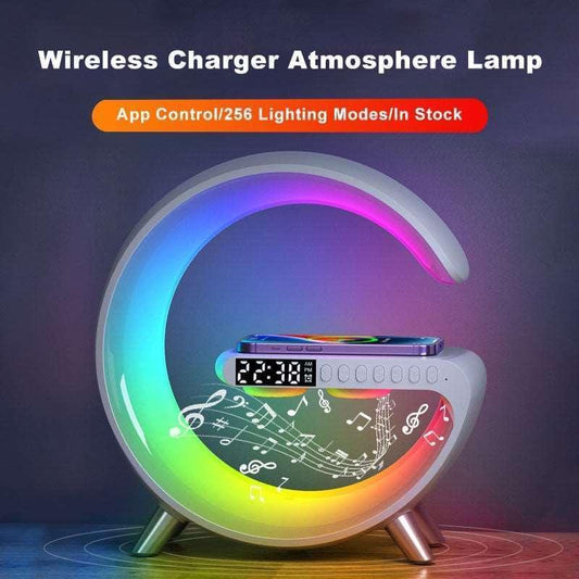 2023 New Intelligent LED Lamp Bluetooth Speake Wireless Charger Atmosphere Lamp App Control For Bedroom Home Decor Shopytta