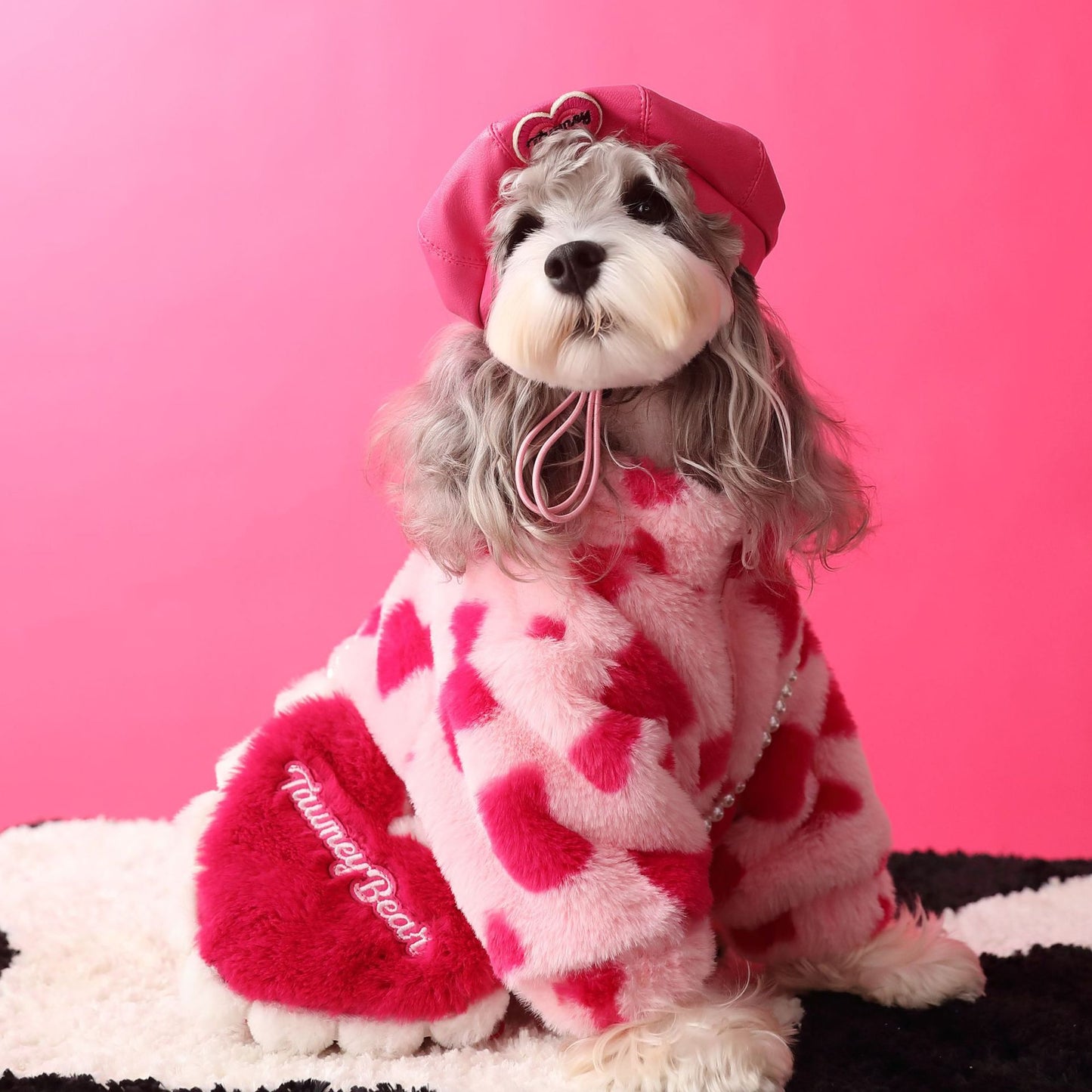 Dog Clothes Warm Love Plush Coat