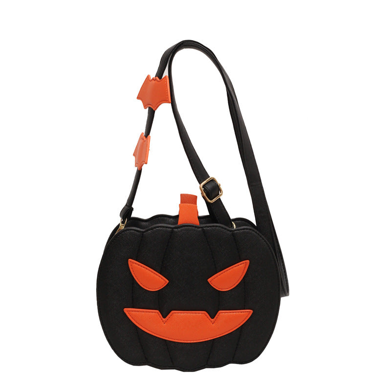 Bolsos de Halloween 2023, bolso de hombro tipo bandolera con dibujos de calabaza divertida y murciélago, bolso femenino creativo personalizado