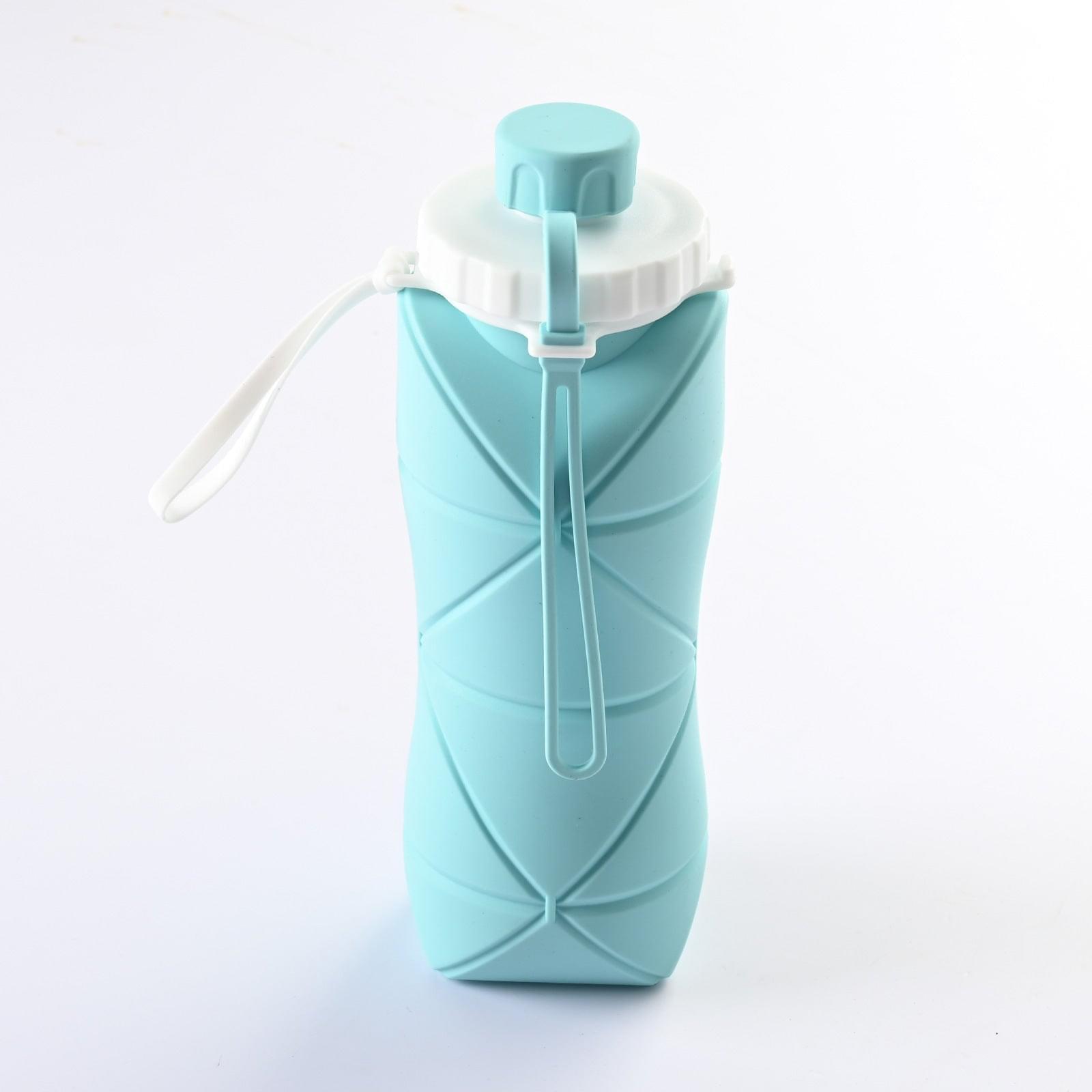 600ml Folding Silicone Water Bottle Sports Water Bottle Outdoor Travel Portable Water Cup Running Riding Camping Hiking Kettle Shopytta