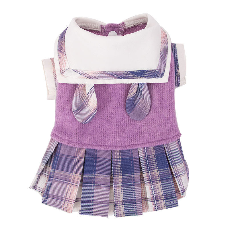 Rabbit Lapel JK Dress College Style Dress