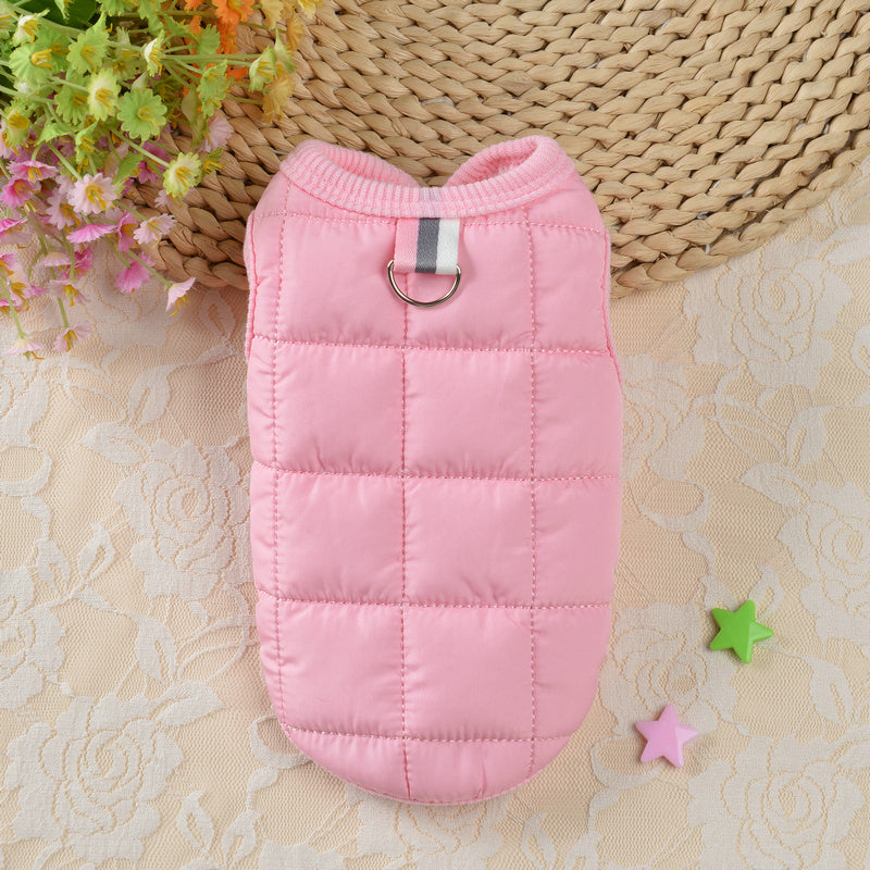 Pet Plaid Cotton Coat Teddy Bomei