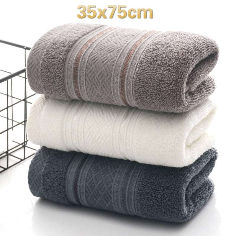 British Style Simple Solid Color Plain Bath Towel Shopytta