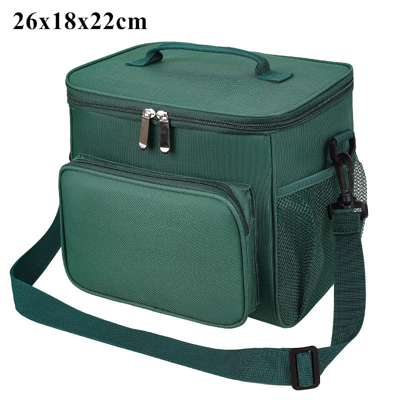 Double Layer Thermal Lunch Bag Large Capacity. Insulated Lunch Box for Women Men Kids Shopytta