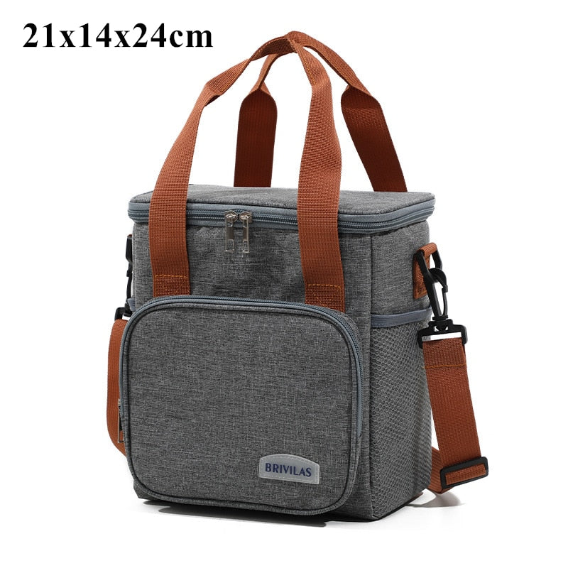 Double Layer Thermal Lunch Bag Large Capacity. Insulated Lunch Box for Women Men Kids Shopytta