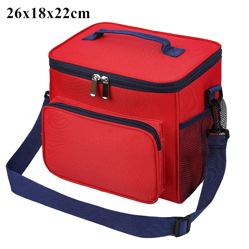 Double Layer Thermal Lunch Bag Large Capacity. Insulated Lunch Box for Women Men Kids Shopytta