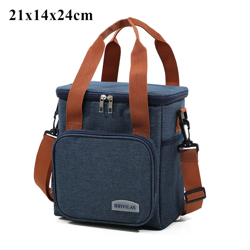 Double Layer Thermal Lunch Bag Large Capacity. Insulated Lunch Box for Women Men Kids Shopytta