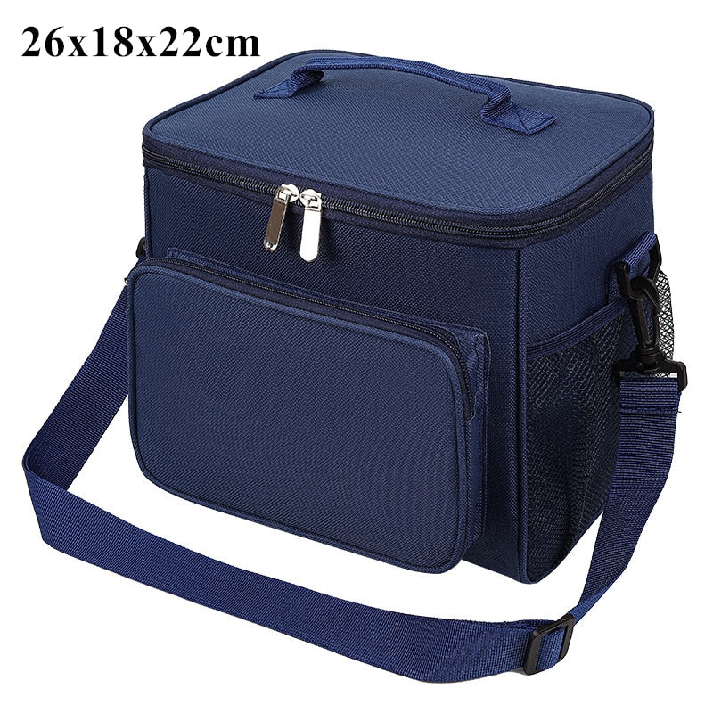 Double Layer Thermal Lunch Bag Large Capacity. Insulated Lunch Box for Women Men Kids Shopytta