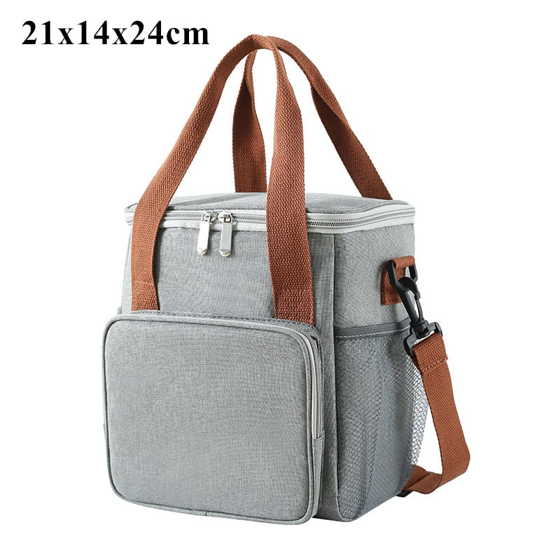 Double Layer Thermal Lunch Bag Large Capacity. Insulated Lunch Box for Women Men Kids Shopytta