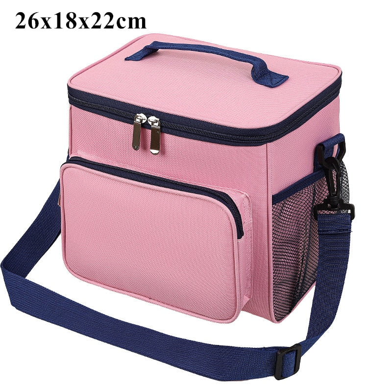 Double Layer Thermal Lunch Bag Large Capacity. Insulated Lunch Box for Women Men Kids Shopytta