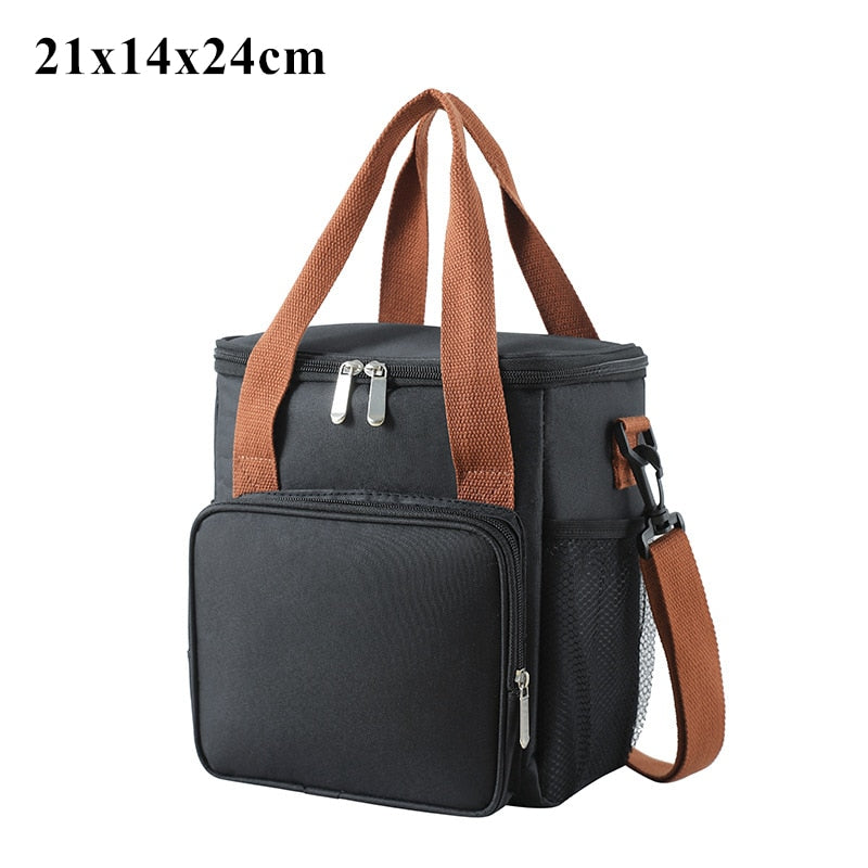 Double Layer Thermal Lunch Bag Large Capacity. Insulated Lunch Box for Women Men Kids Shopytta