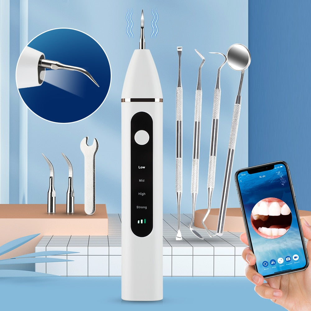 Electric Sonic Wifi Visual Dental Scaler Teeth Whitening Calculus Remover Irrigator Teeth Plaque Cleaner Dental Stone Removal Shopytta