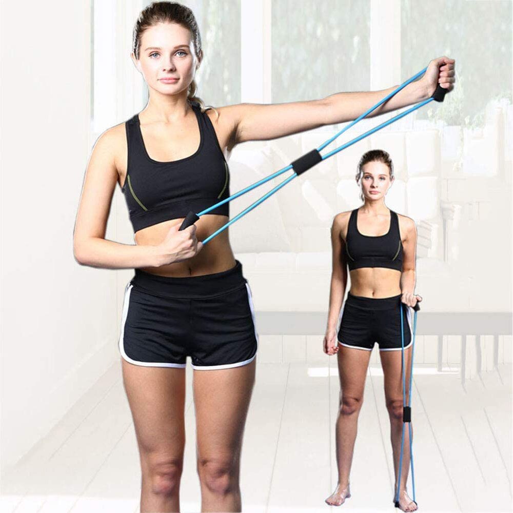 Yoga Elastic Band Home Fitness Equipment Portable Upgraded Shoulder Opening And Back Beautification 8-Line Tension Rope