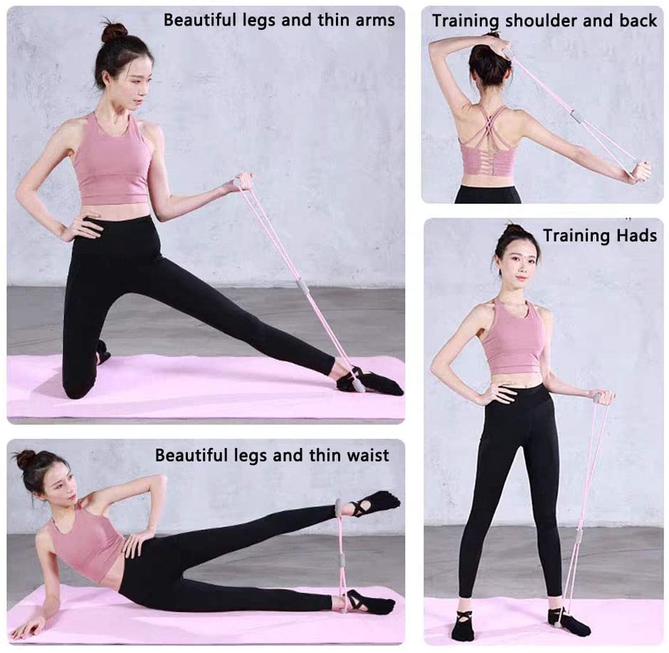 Yoga Elastic Band Home Fitness Equipment Portable Upgraded Shoulder Opening And Back Beautification 8-Line Tension Rope