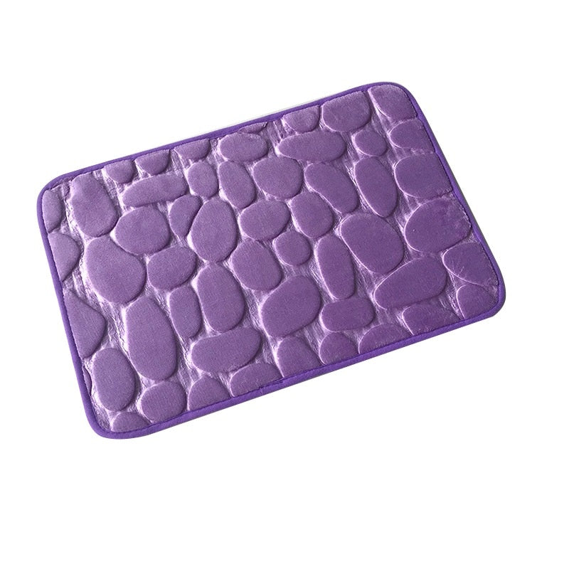 Home Bath Mat Coral Fleece Bathroom Carpet Water Absorption Non-slip Memory Foam Absorbent Washable Rug Toilet Floor Mat Shopytta