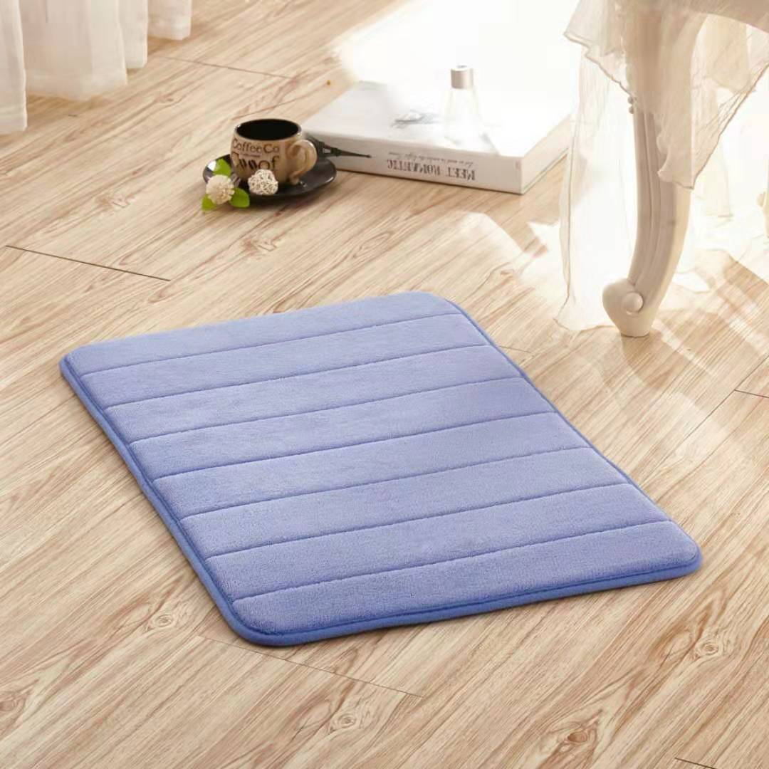 Home Bath Mat Coral Fleece Bathroom Carpet Water Absorption Non-slip Memory Foam Absorbent Washable Rug Toilet Floor Mat Shopytta