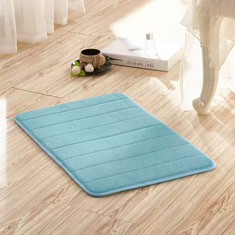 Home Bath Mat Coral Fleece Bathroom Carpet Water Absorption Non-slip Memory Foam Absorbent Washable Rug Toilet Floor Mat Shopytta