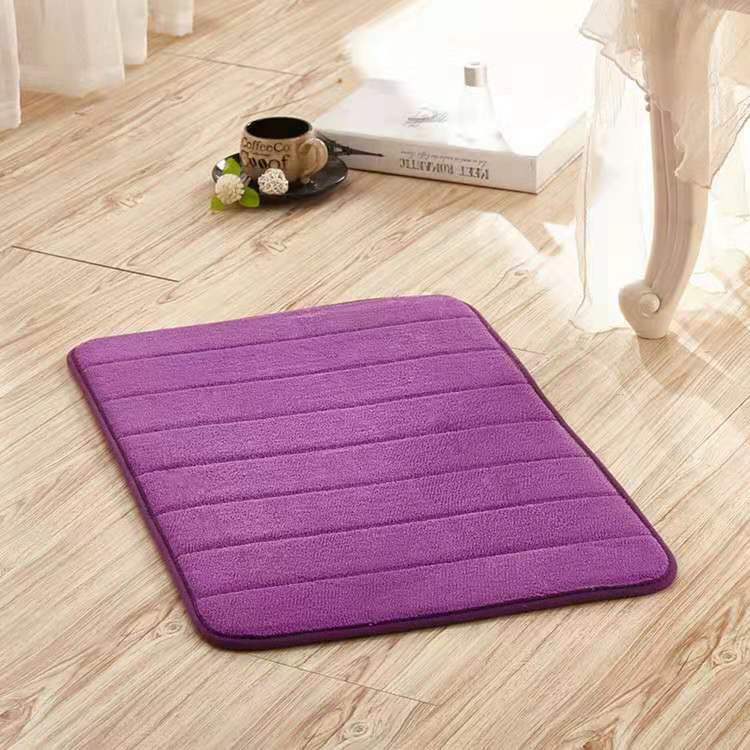 Home Bath Mat Coral Fleece Bathroom Carpet Water Absorption Non-slip Memory Foam Absorbent Washable Rug Toilet Floor Mat Shopytta