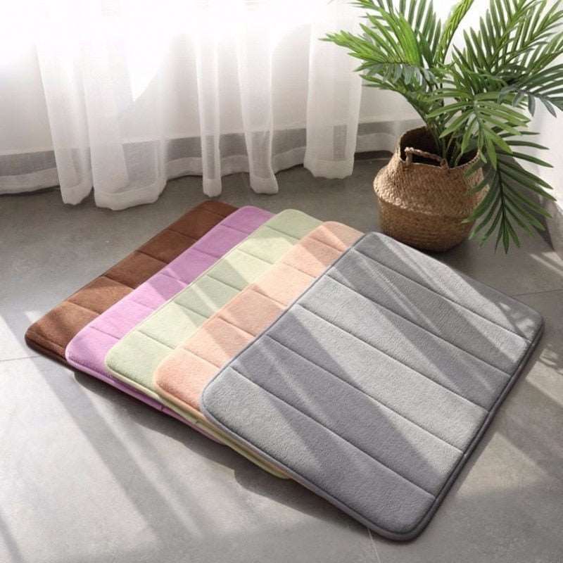 12 Colors Home Bath Mat Super Absorbent Bathroom Carpets Rugs Soft Memory Foam Floor Bedroom Toilet Floor Shower Rug Decor