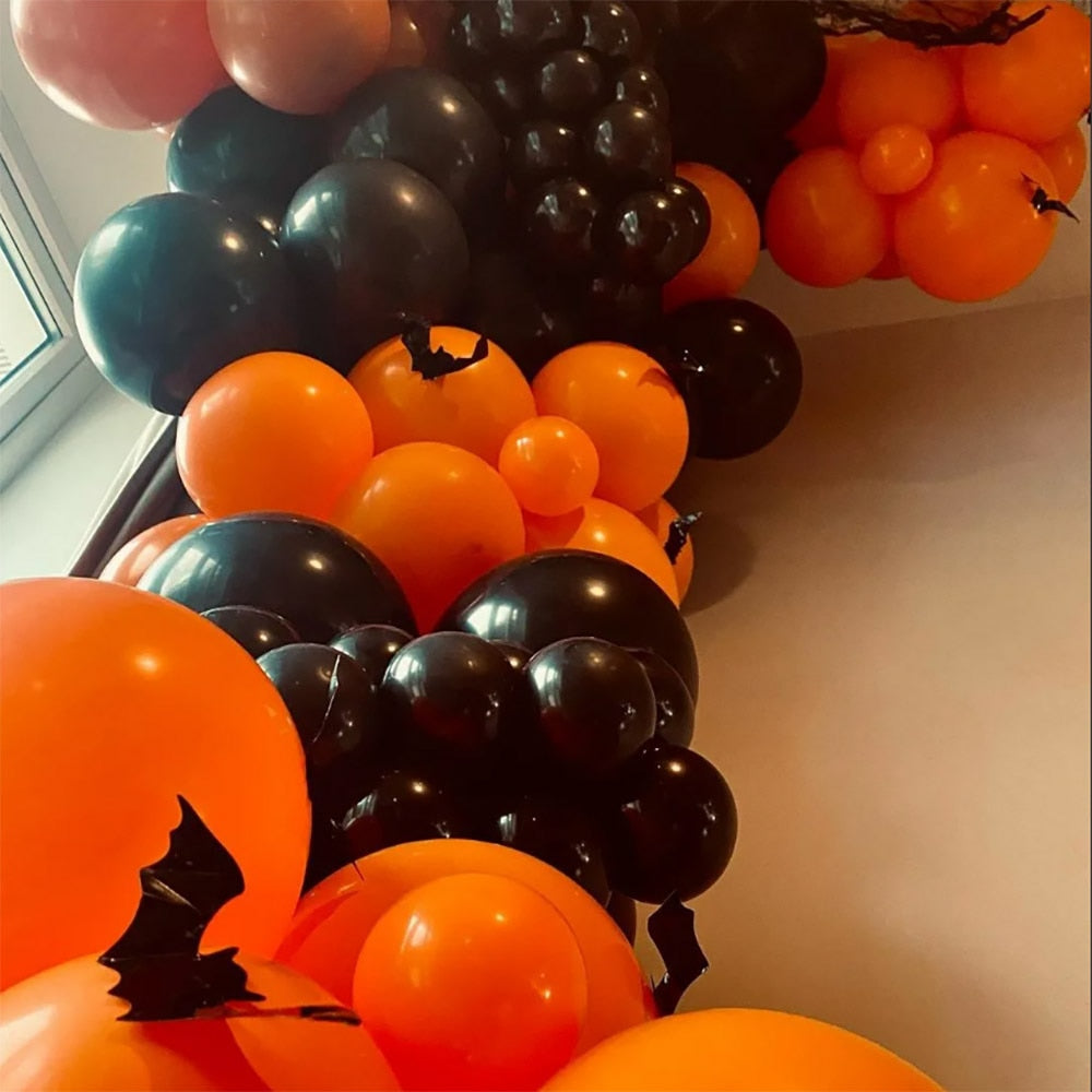 Calabaza gigante, fantasma, Araña, murciélago, Calavera, globo ocular, negro, naranja, globos de Halloween, casa fantasma, decoración de fiesta de cumpleaños y Halloween para niños