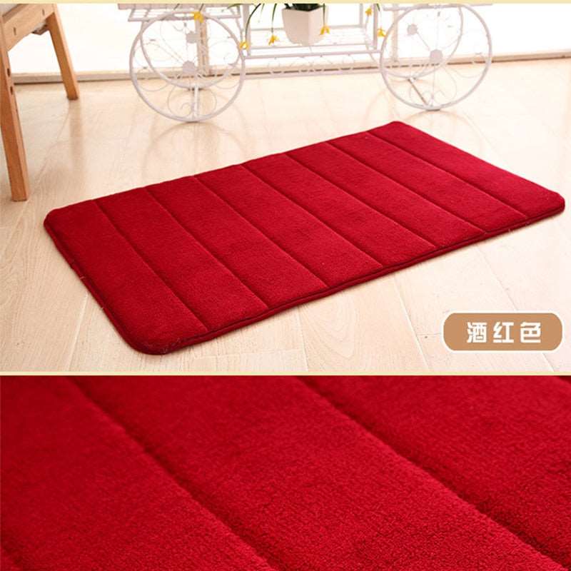 12 Colors Home Bath Mat Super Absorbent Bathroom Carpets Rugs Soft Memory Foam Floor Bedroom Toilet Floor Shower Rug Decor