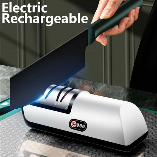 USB Electric Knife Sharpener Automatic Adjustable Rechargable Kitchen Knives Scissor Home Fast Sharpening Kitchen Tools Grinder Shopytta