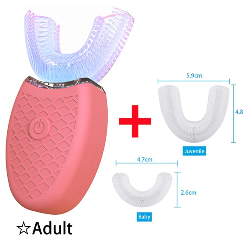 Ultrasonic Electric Toothbrush U-shaped Automatic Timing Toothbrush Charging Adult Tooth Whitening Electric Toothbrush Shopytta