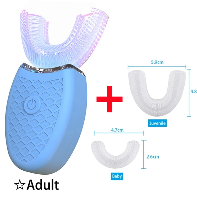 Ultrasonic Electric Toothbrush U-shaped Automatic Timing Toothbrush Charging Adult Tooth Whitening Electric Toothbrush Shopytta