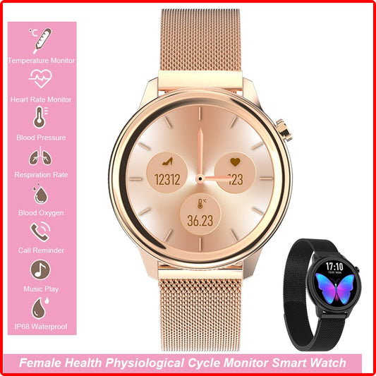 Upgrade your style and health with Smartwatch Lady: a feature-rich tracker Compatible with Xiaomi, iOS and a perfect alternative to KW20 and M4. Shopytta