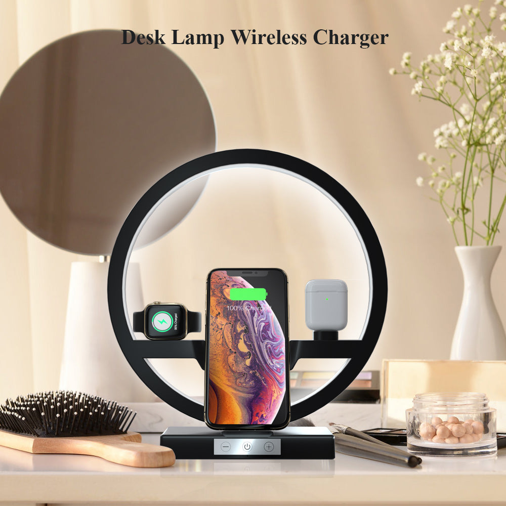 Wireless Charger Stand Table Lamp Touch Switch 10W Charger For Apple Watch Cell Phones Headphones Shopytta