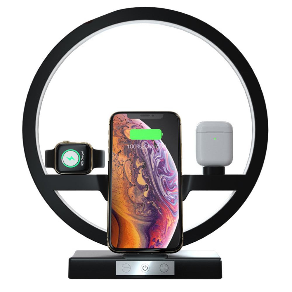 Wireless Charger Stand Table Lamp Touch Switch 10W Charger For Apple Watch Cell Phones Headphones Shopytta