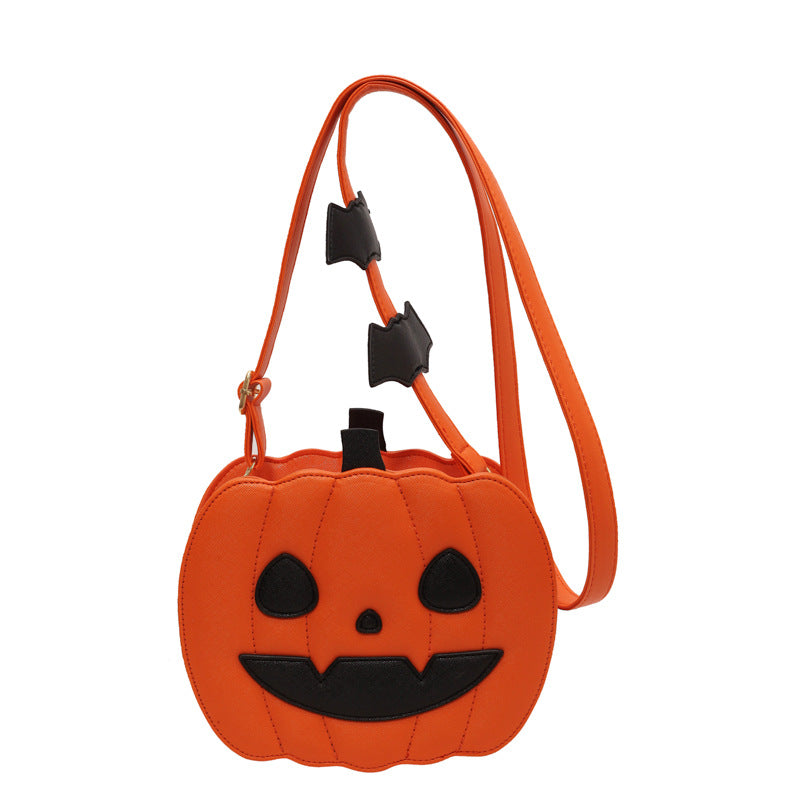 Bolsos de Halloween 2023, bolso de hombro tipo bandolera con dibujos de calabaza divertida y murciélago, bolso femenino creativo personalizado