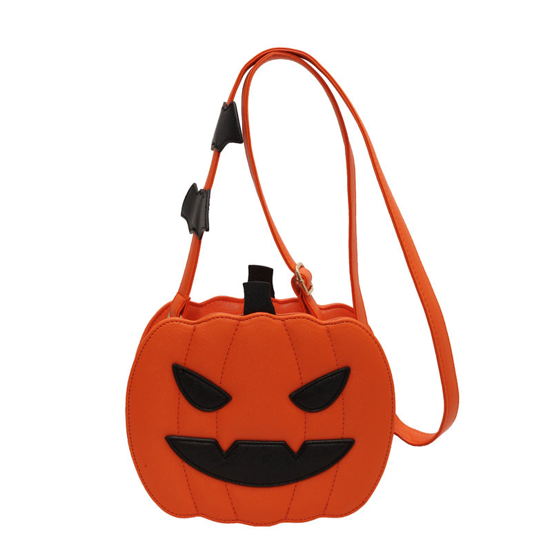 Bolsos de Halloween 2023, bolso de hombro tipo bandolera con dibujos de calabaza divertida y murciélago, bolso femenino creativo personalizado