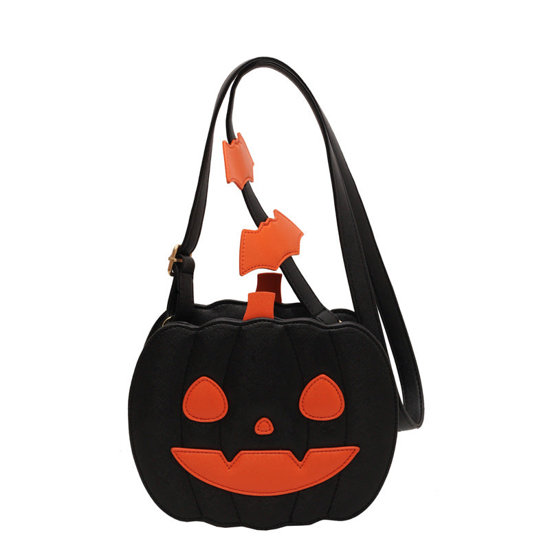 Bolsos de Halloween 2023, bolso de hombro tipo bandolera con dibujos de calabaza divertida y murciélago, bolso femenino creativo personalizado