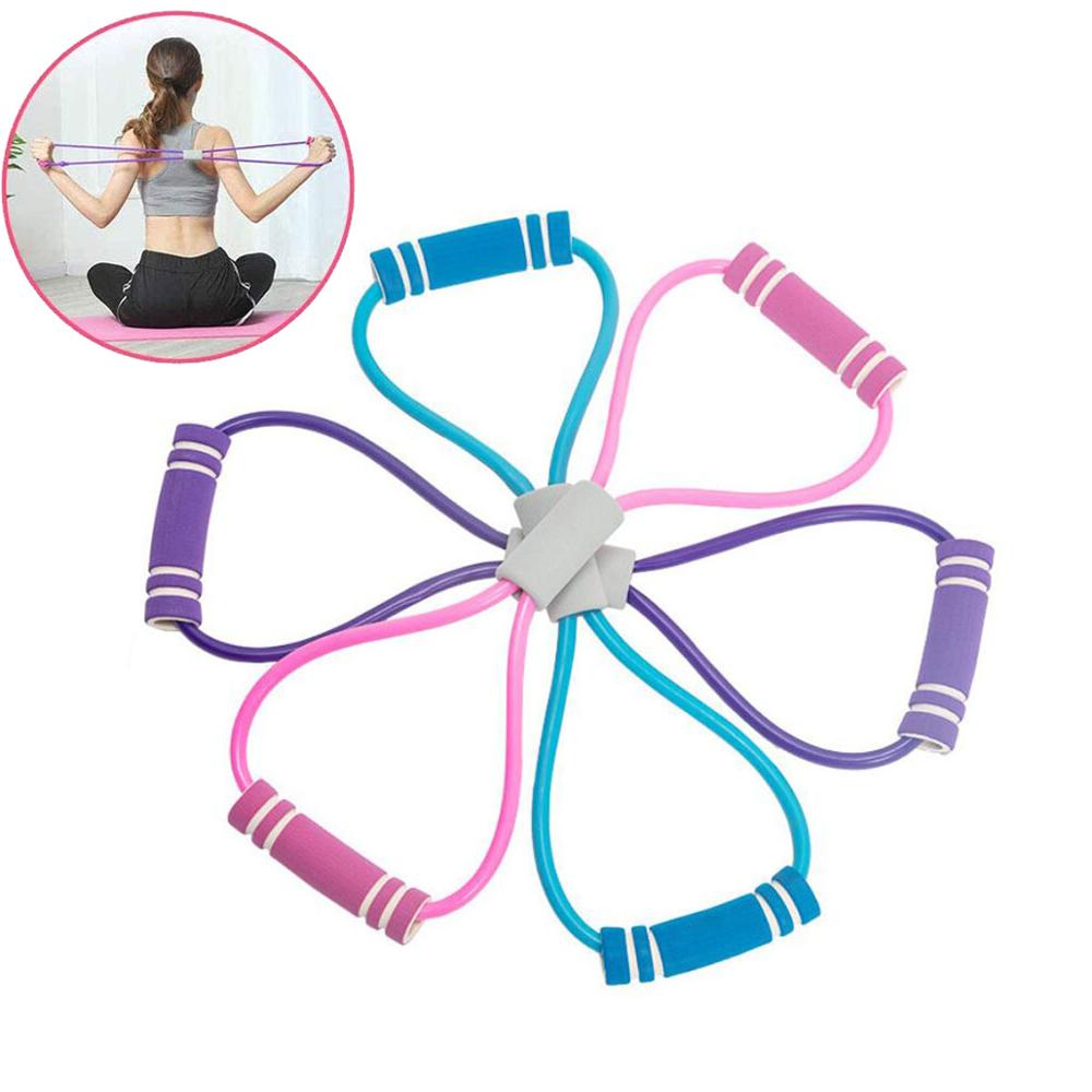 Yoga Elastic Band Home Fitness Equipment Portable Upgraded Shoulder Opening And Back Beautification 8-Line Tension Rope